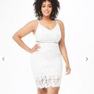 Forever 21+ white lace mini dress